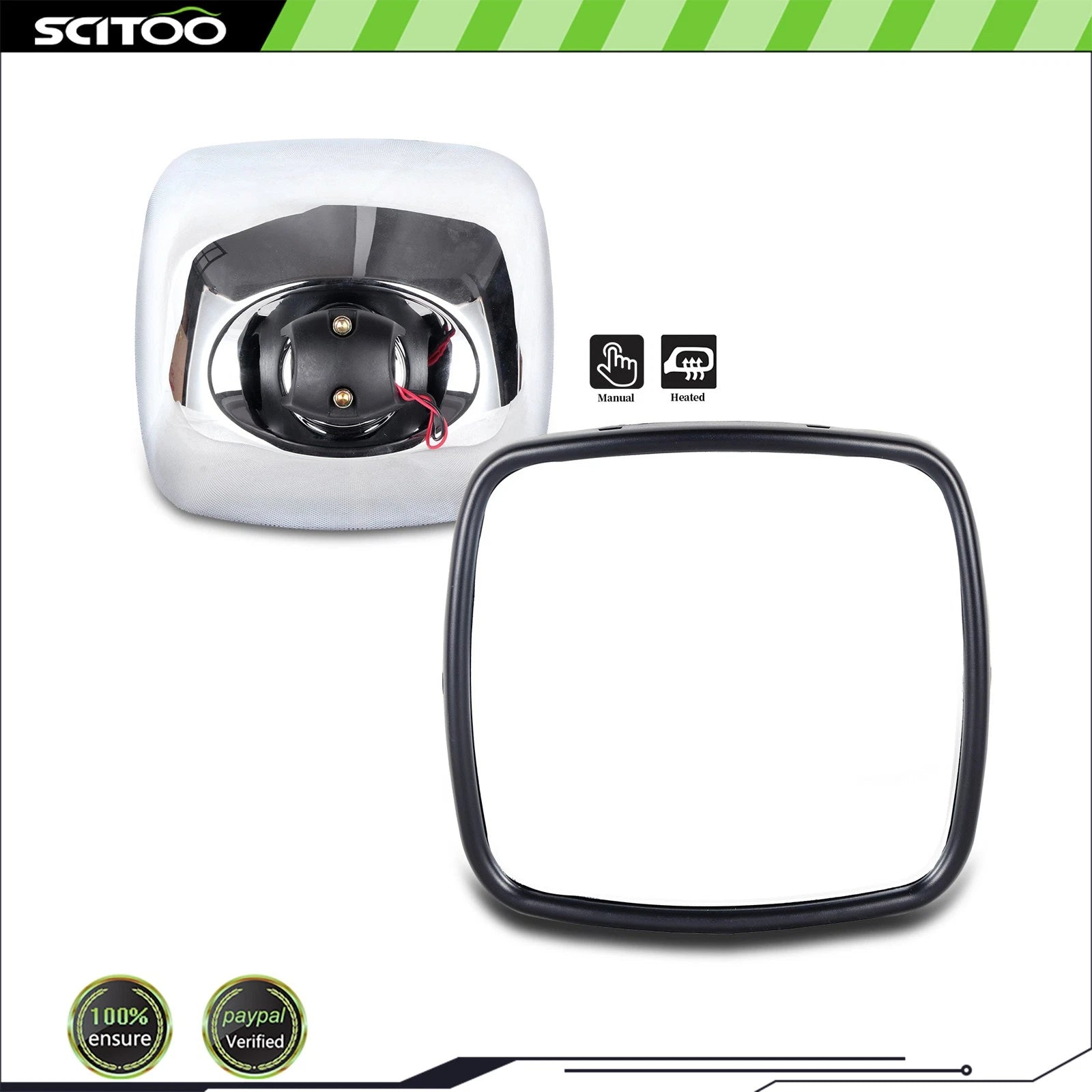 2X Heated Side Wide Mirrors for Freightliner M2 Columbia (2010–2016)