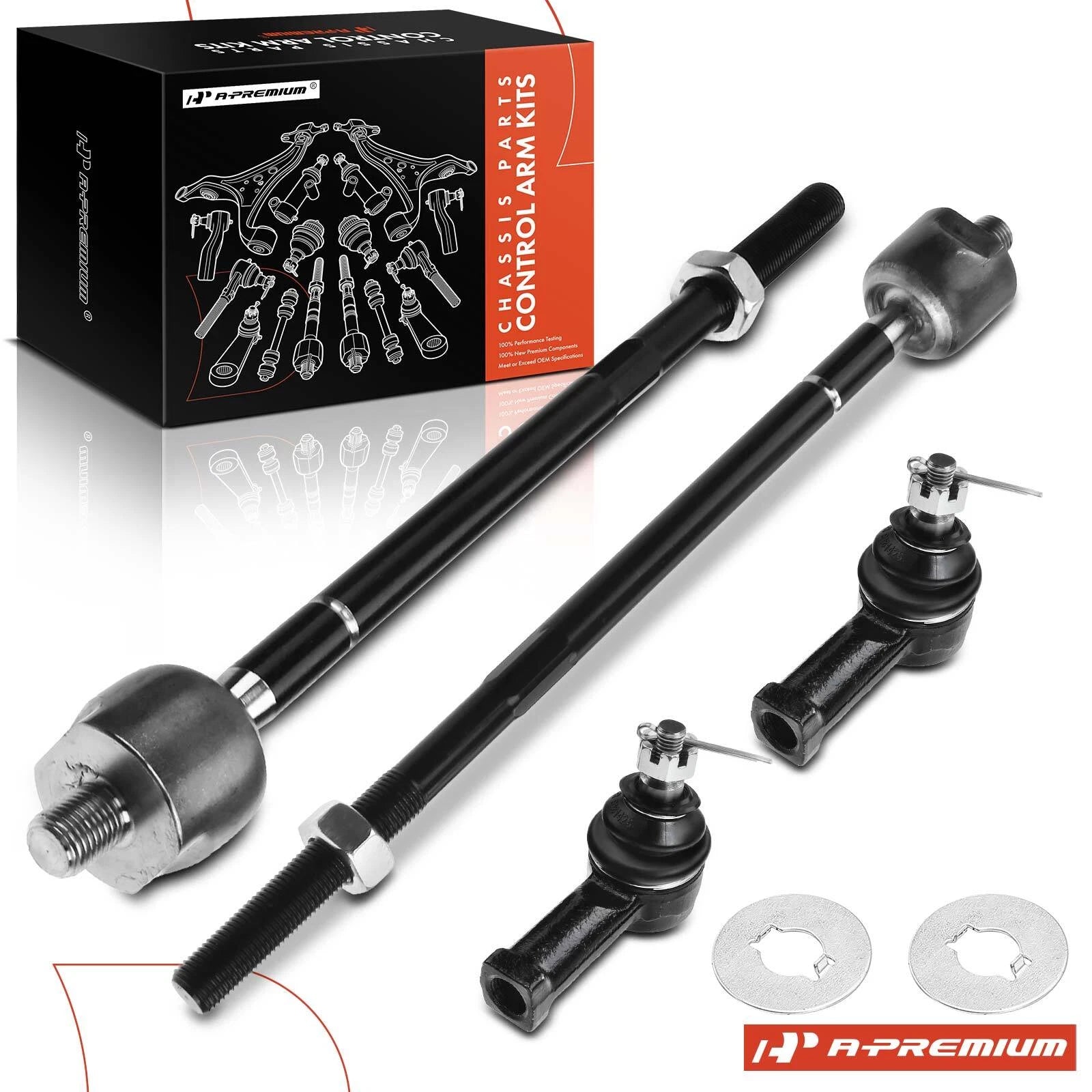 Set of 4 Outer & Inner Tie Rods for Chrysler Sebring (2001–2005)