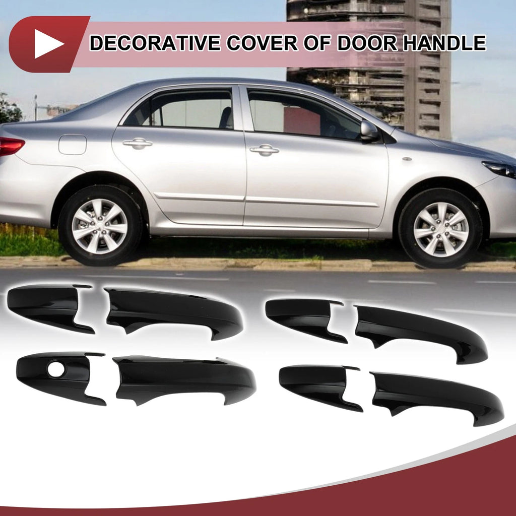 Set of 4 Car Door Handle Covers for Honda CR-V (2007–2011) Gloss Black ABS