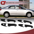 Set of 4 Car Door Handle Covers for Honda CR-V (2007–2011) Gloss Black ABS
