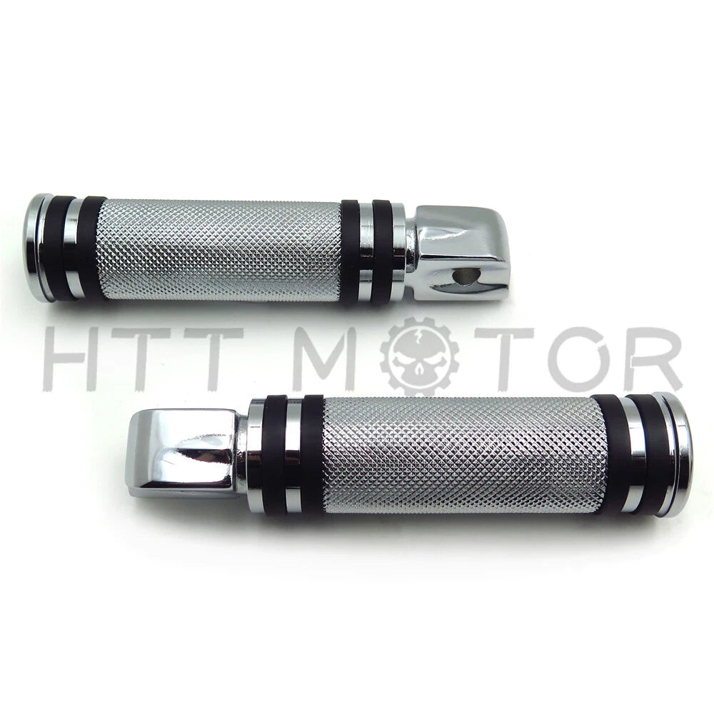 Diamond Chrome Footpegs for Kawasaki Vulcan 900 Custom (2006–2023)