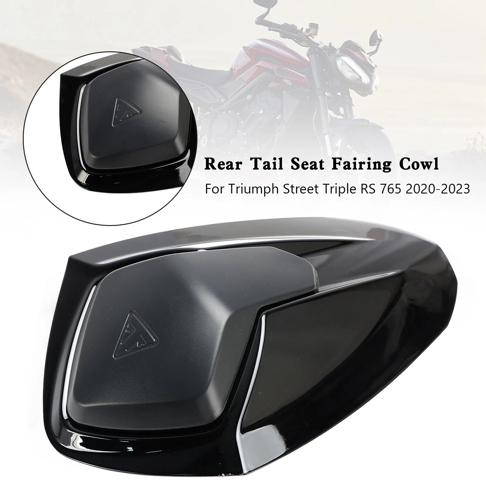 Rear Tail Seat Fairing Cowl Cover for Street Triple RS 765 (2020–2024) Black