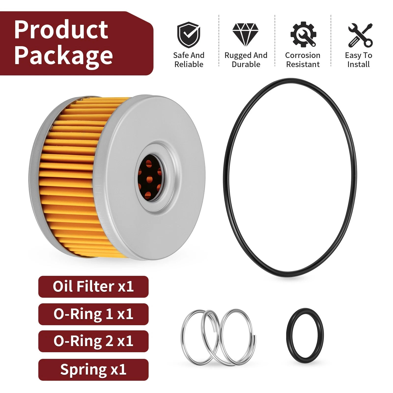 Oil Filter & O-ring for Suzuki SP500 SP600 (1981-1985)