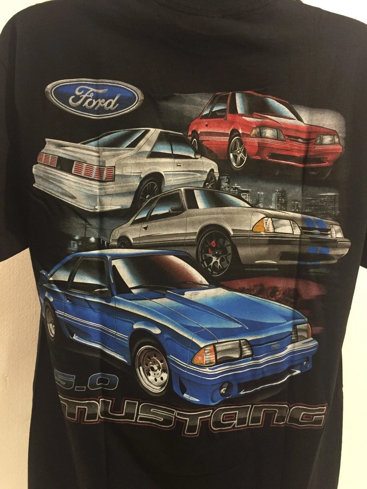 Mustang T-Shirt for Ford Mustang GT Black Crew Neck (2005–2014)