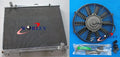 Aluminum Radiator + Fan for Mitsubishi Pajero NM NP NS NT 3.0L-3.8L V6