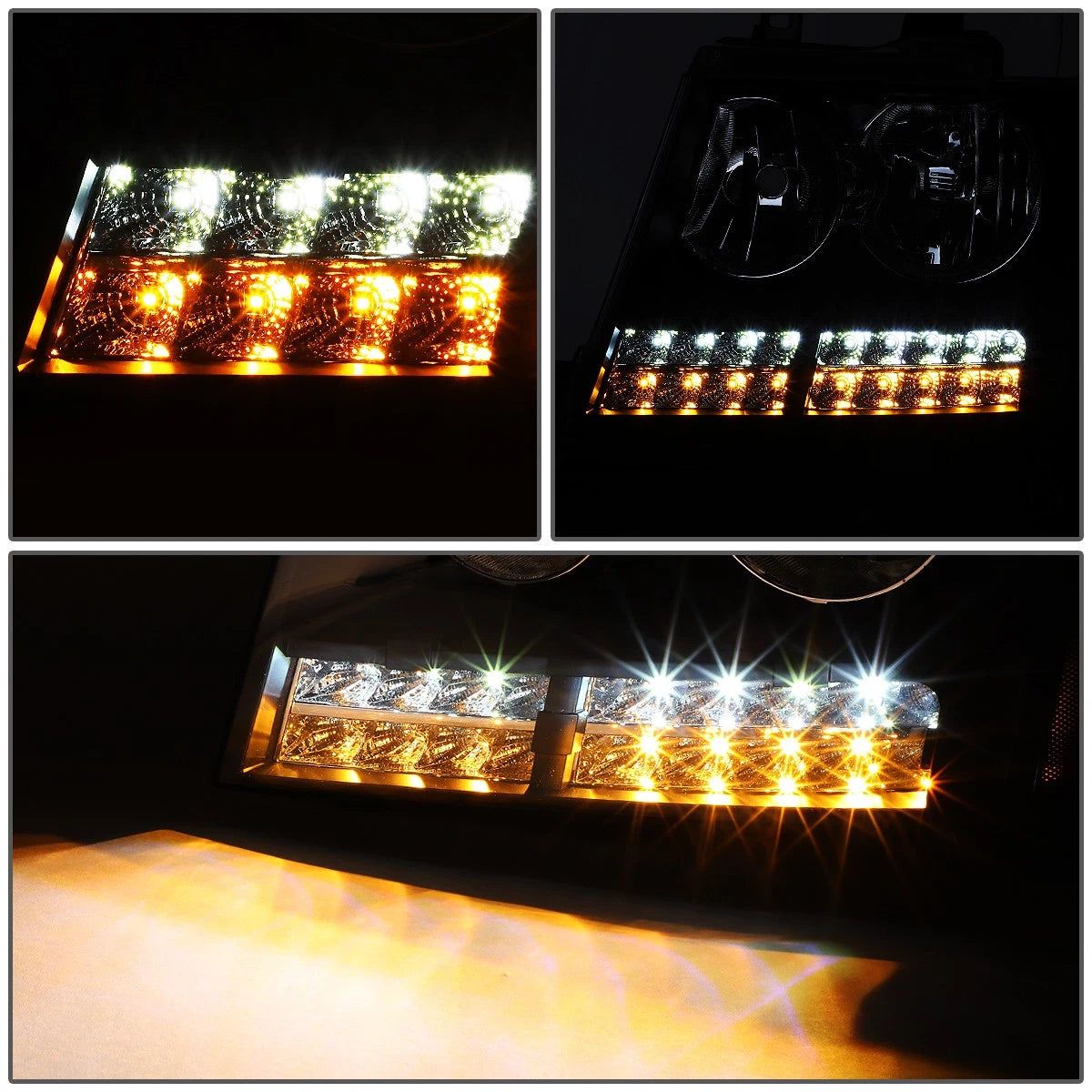 LED DRL Turn Signal Headlight Lamps for Tahoe Suburban (2007–2014)
