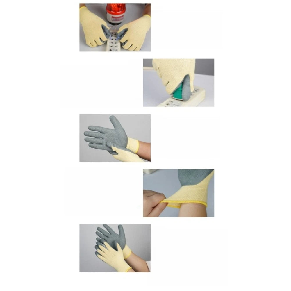Insulating Gloves for Construction (400V) - Rubber, Elastic Cuff, Breathable