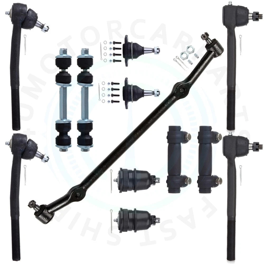 Set of 13 Front Outer Tie Rod Ends & Lower Ball Joints for Chevy Caprice Impala 