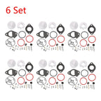 Set of 6 Carburetor Rebuild Kits for Briggs & Stratton Nikki (796184)
