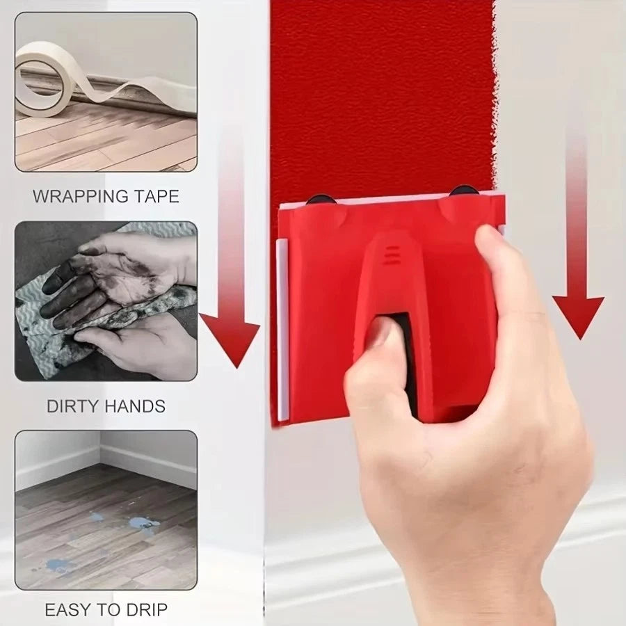 Set of 4 Corner Brushes with Plastic Thread Connector for Painting Moldings