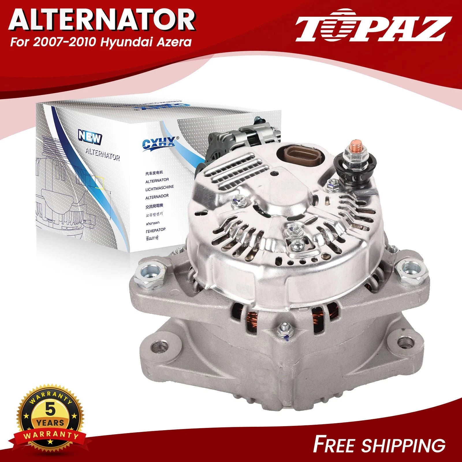 Alternator for Hyundai Azera Sonata Kia Sedona Sorento (2007–2010)