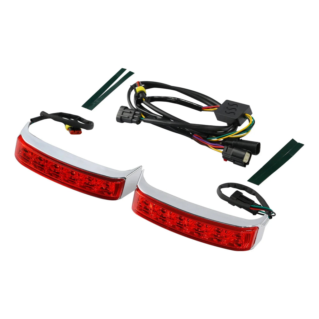 Saddlebag LED Run Brake Turn Lights for Harley Road Glide Ultra Limited (2014-2024)