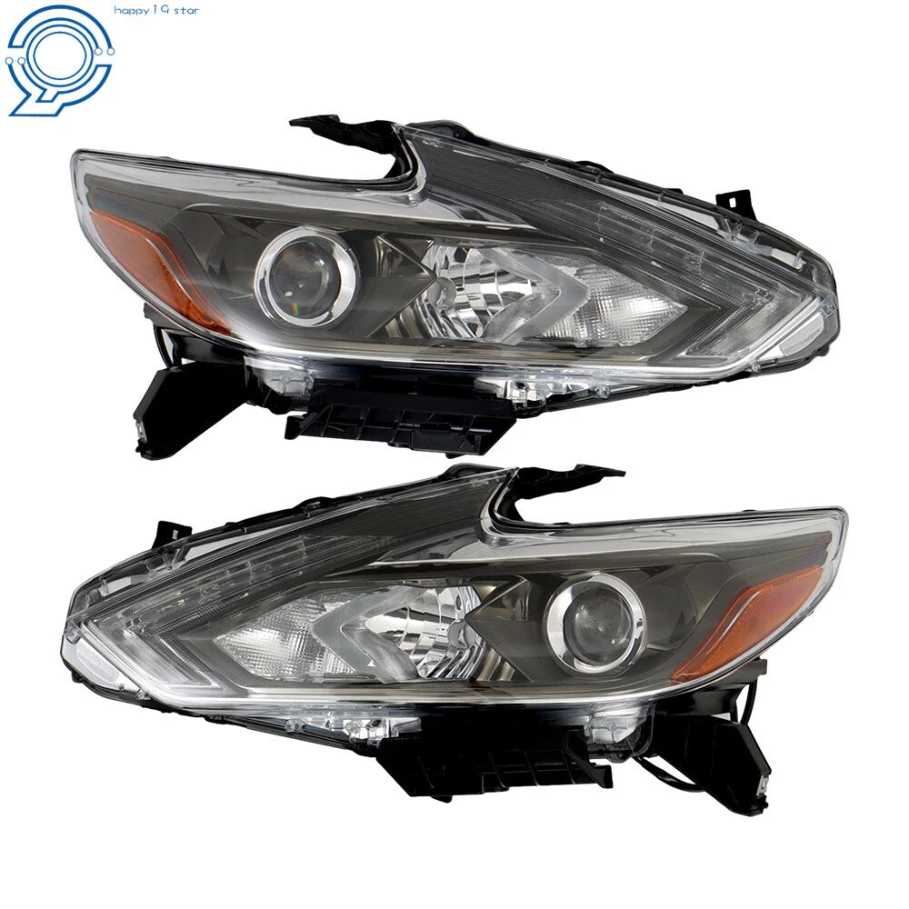 LED Headlights Assembly for Nissan Altima (2016–2018) Chrome Left+Right