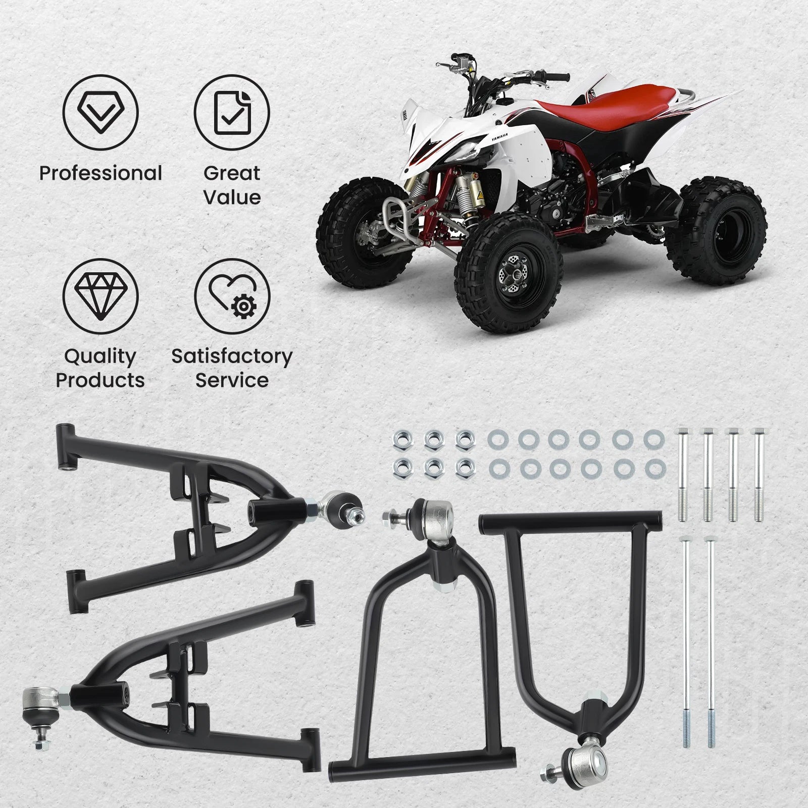 Front Lower Upper A-Arms for Yamaha YFZ450 (2004–2013)