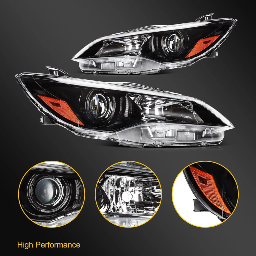 2X Headlight Assembly with Projector for Toyota Camry (2015–2017)