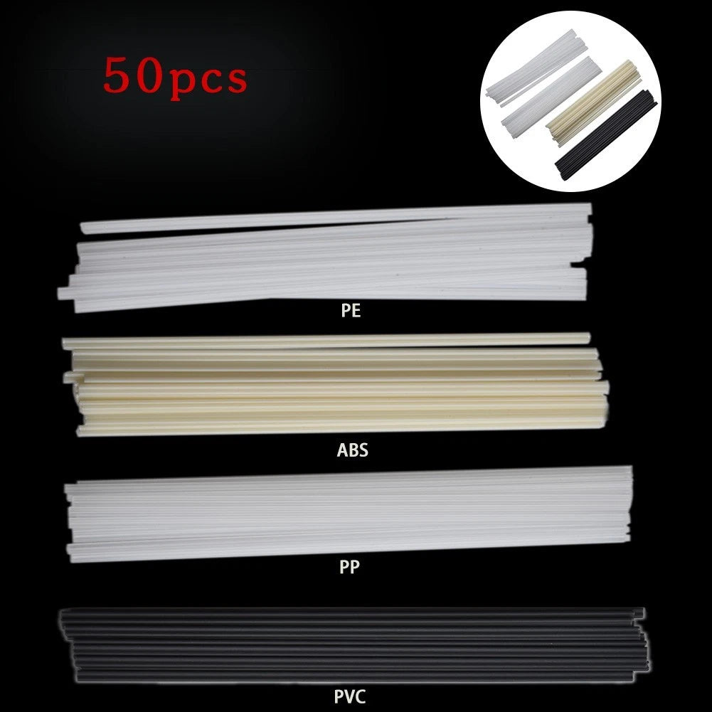Set of 50 PVC ABS PP PE Plastic Welding Rods for Plastic Welder
