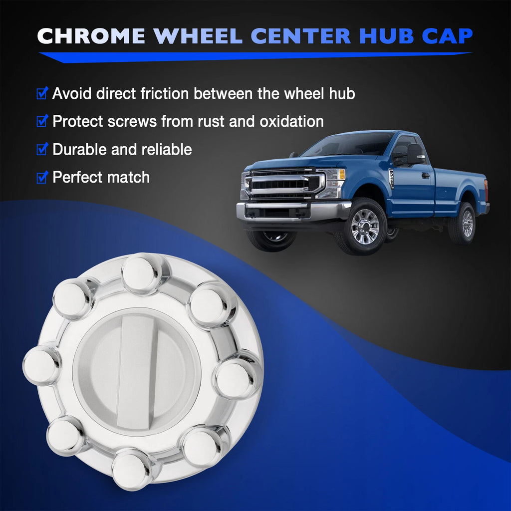 Chrome Wheel Center Hub Cap for Ford F250 F350 (2017–2022) HC3Z-1130-J