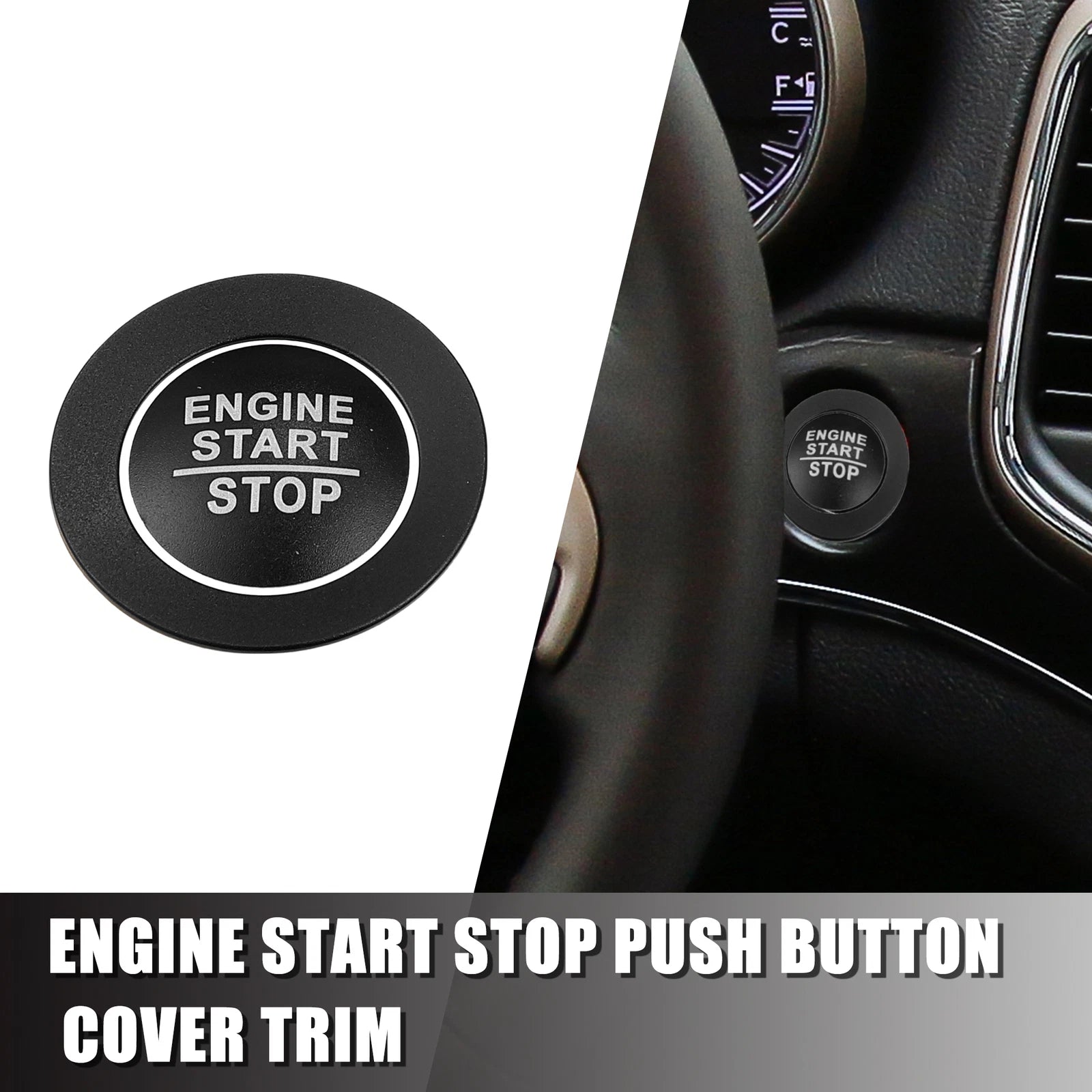 Start Stop Button Cover Trim Kit for Jeep Cherokee, Dodge (2014–2023)