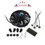 7" Slim Electric Radiator Cooling Fan Mount Kit for Universal Vehicles