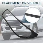 1 Pair Headlight Trim Bezel for Toyota Hilux Revo (2015–2017) Black