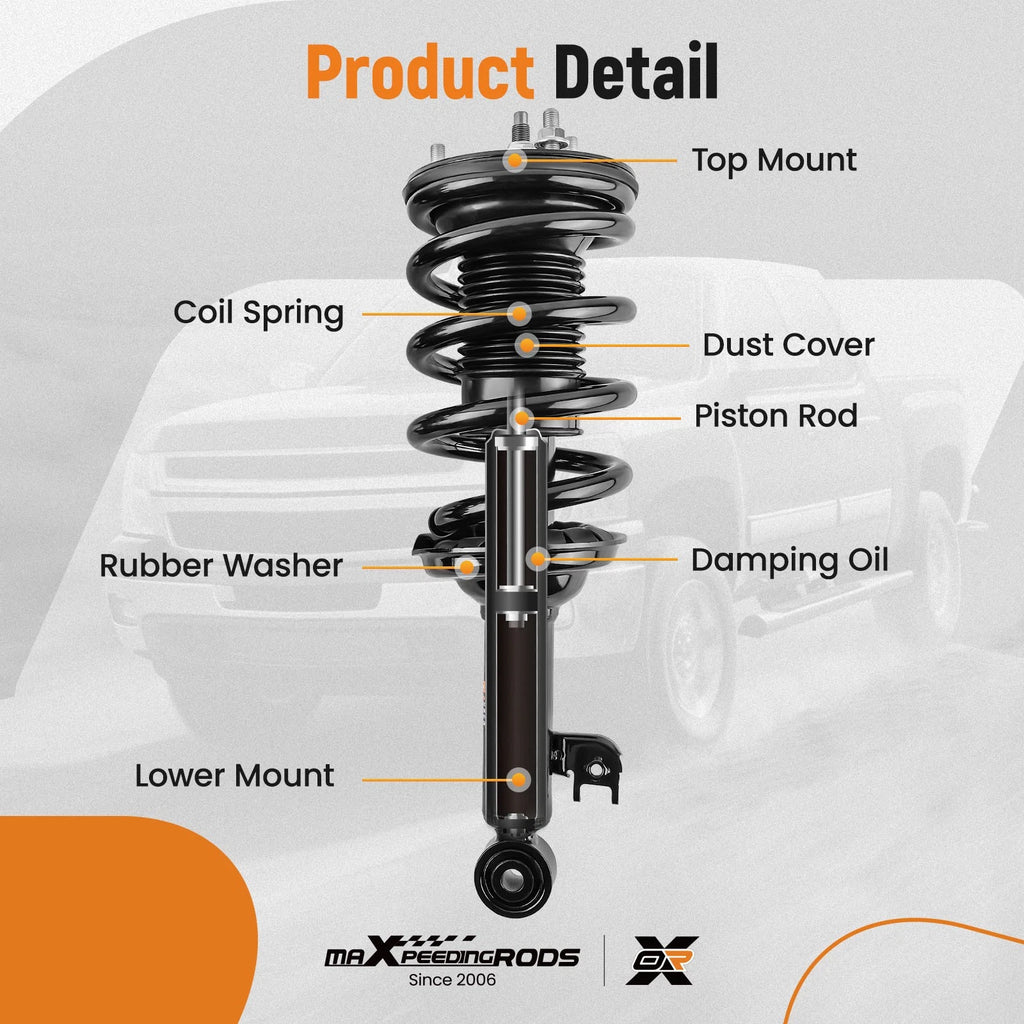 Front Pair Complete Struts w/ Spring for Toyota Tacoma (2005–2015)