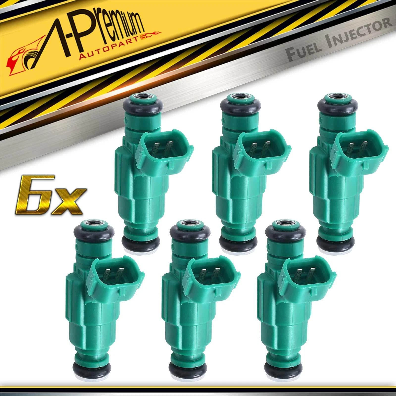 Set of 6 Fuel Injectors for Hyundai Sonata (1999–2005) Santa Fe Tucson Kia Optima