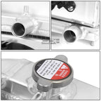2X Aluminum 2-Row Racing Radiator + Cooling Fan Shroud for Honda EG/EH/EJ/EM/DC (1994–2000)