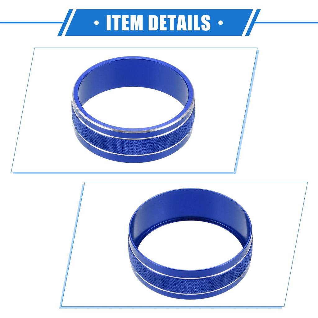 3X AC Switch Knob Cover Ring for Jeep Wrangler JK JKU (2011–2018) Blue