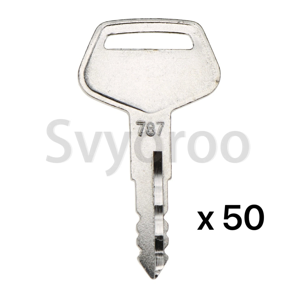 50Pcs Keys 5KM787D 787 for Komatsu Forklift Excavator Dozer Loader (N/A)