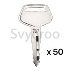 50Pcs Keys 5KM787D 787 for Komatsu Forklift Excavator Dozer Loader (N/A)