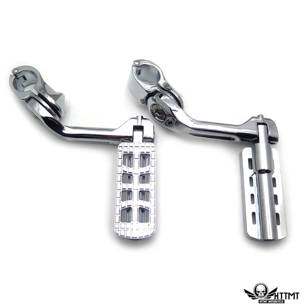 CNC Dominator 5" Highway Foot Peg Clamp Kit 1.25" for Harley Road Glide (2015–2023)