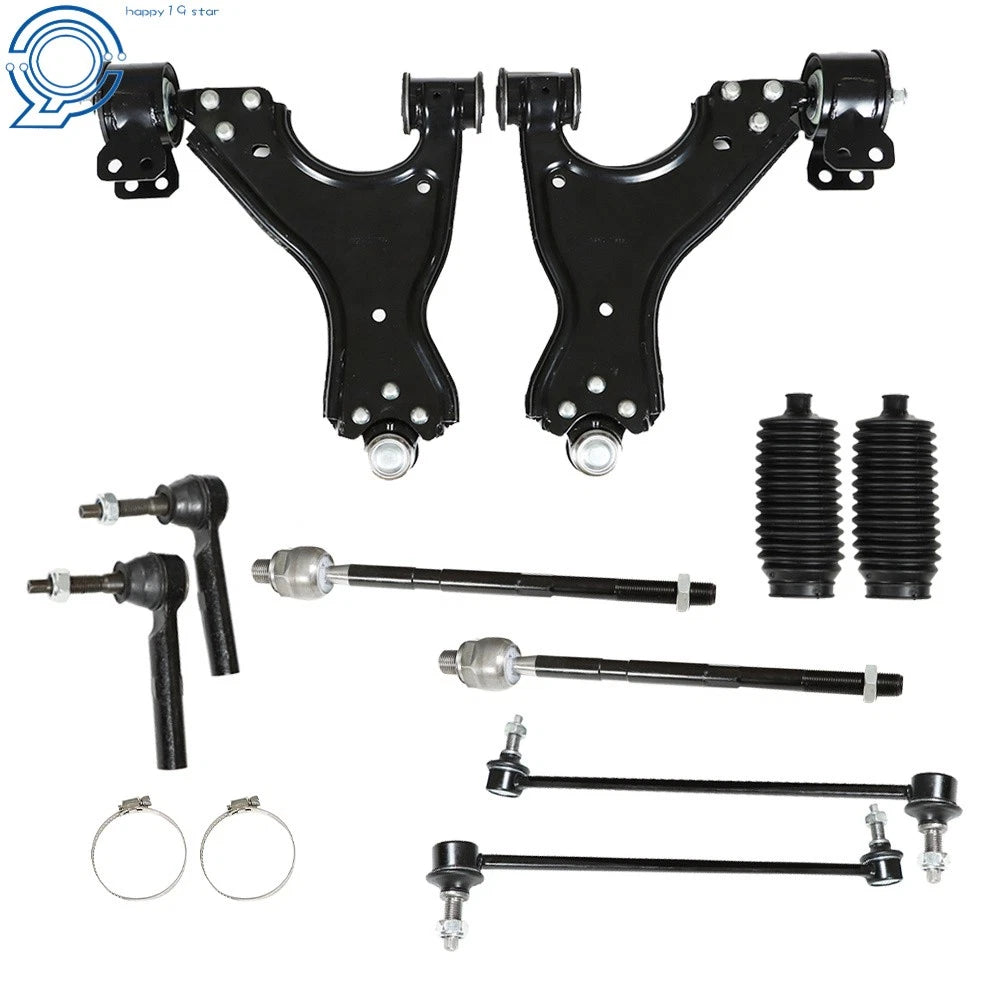 Set of 10 Front Control Arms Ball Joints Tie Rod Ends for GMC Acadia (2007–2016)