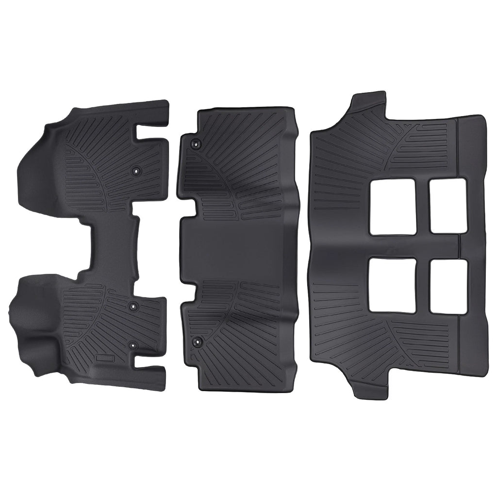 Set of 4 Black TPE Floor Mats for Honda Odyssey (2011–2017) All Weather