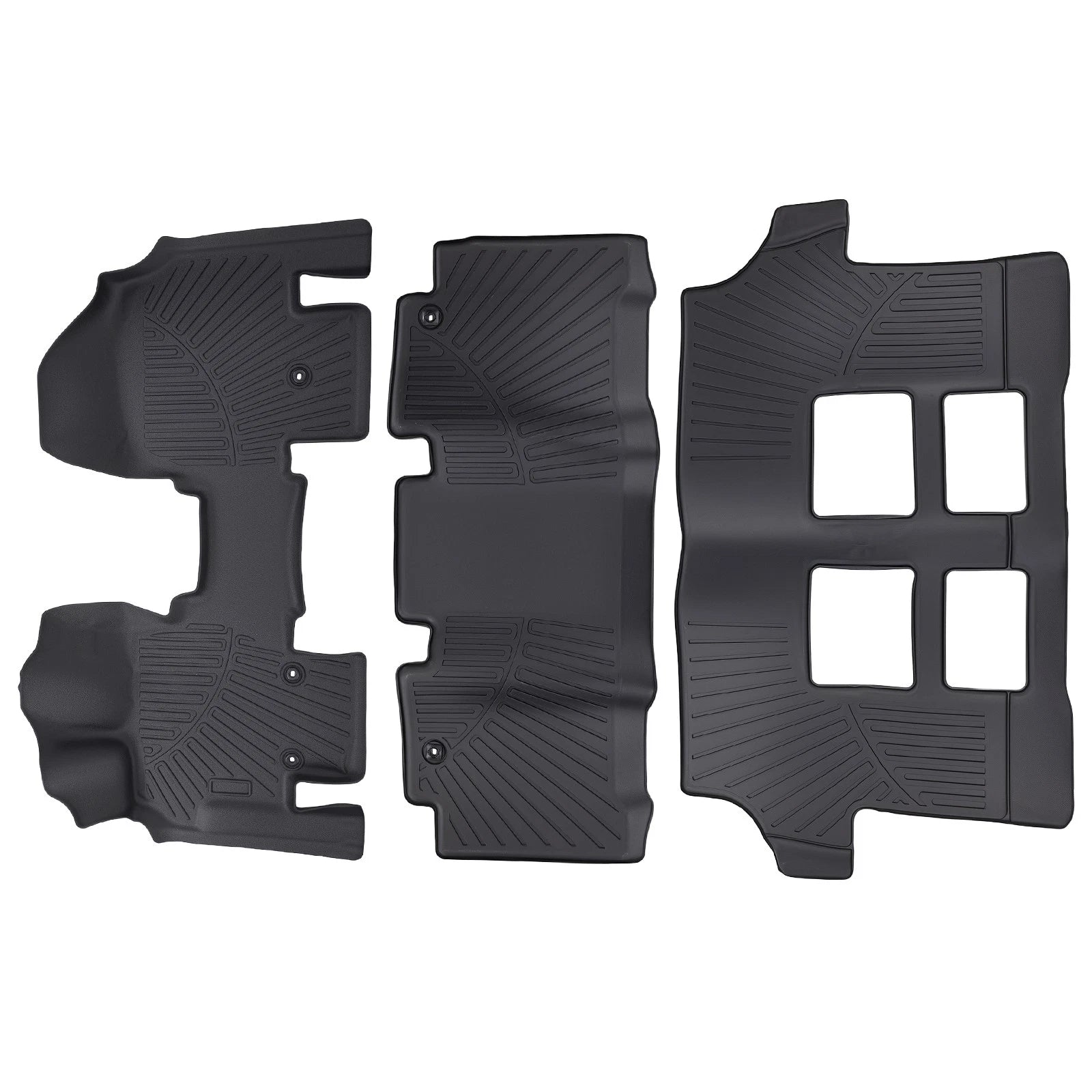 Set of 4 Black TPE Floor Mats for Honda Odyssey (2011–2017) All Weather