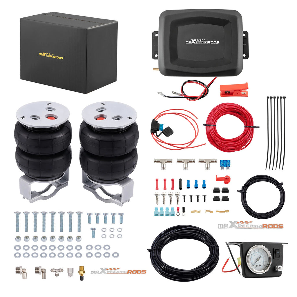 Air Spring Kit+Air Shock Compressor Kit for GMC Sierra 1500 1999-2006 2WD 4WD