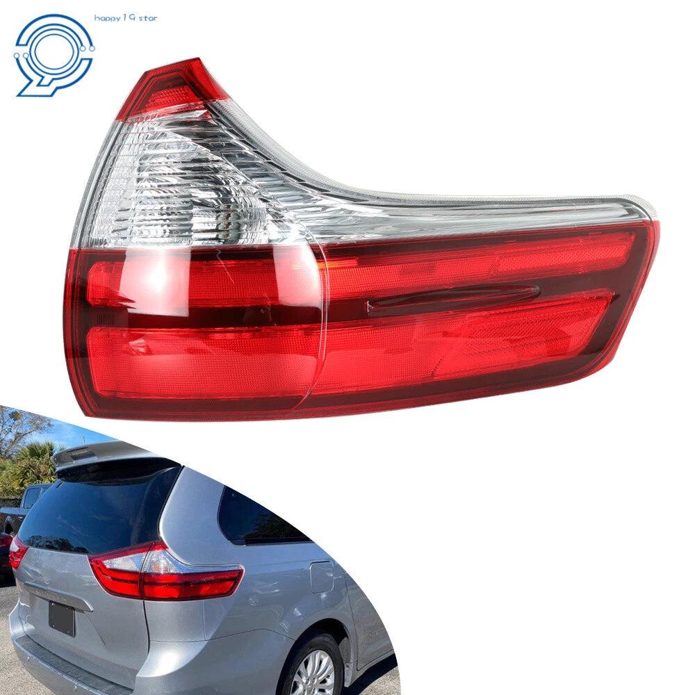Right Passenger Outer Tail Light for Toyota Sienna (2015–2020)