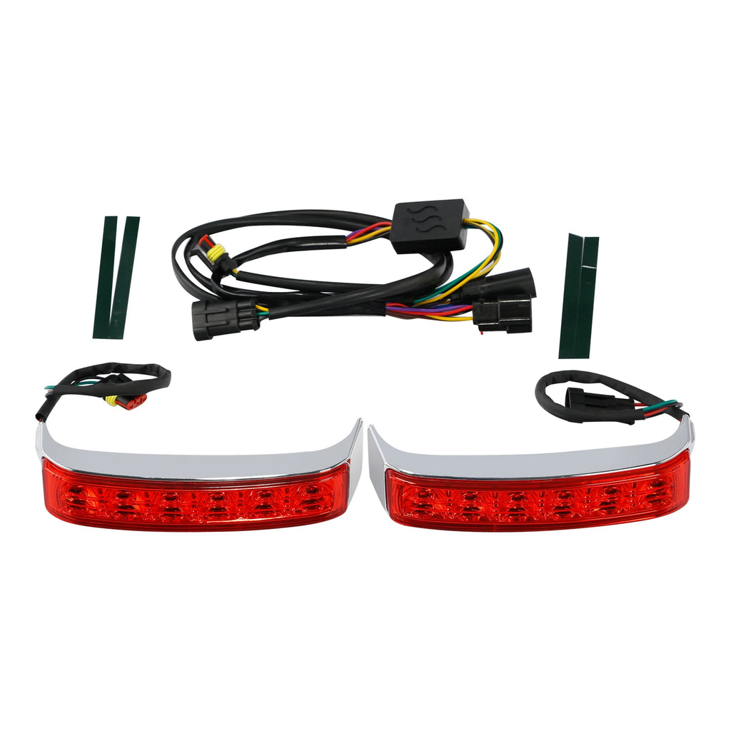 LED Run Brake Turn Light Red Lens for Harley Street Road Glide (2014–2025)