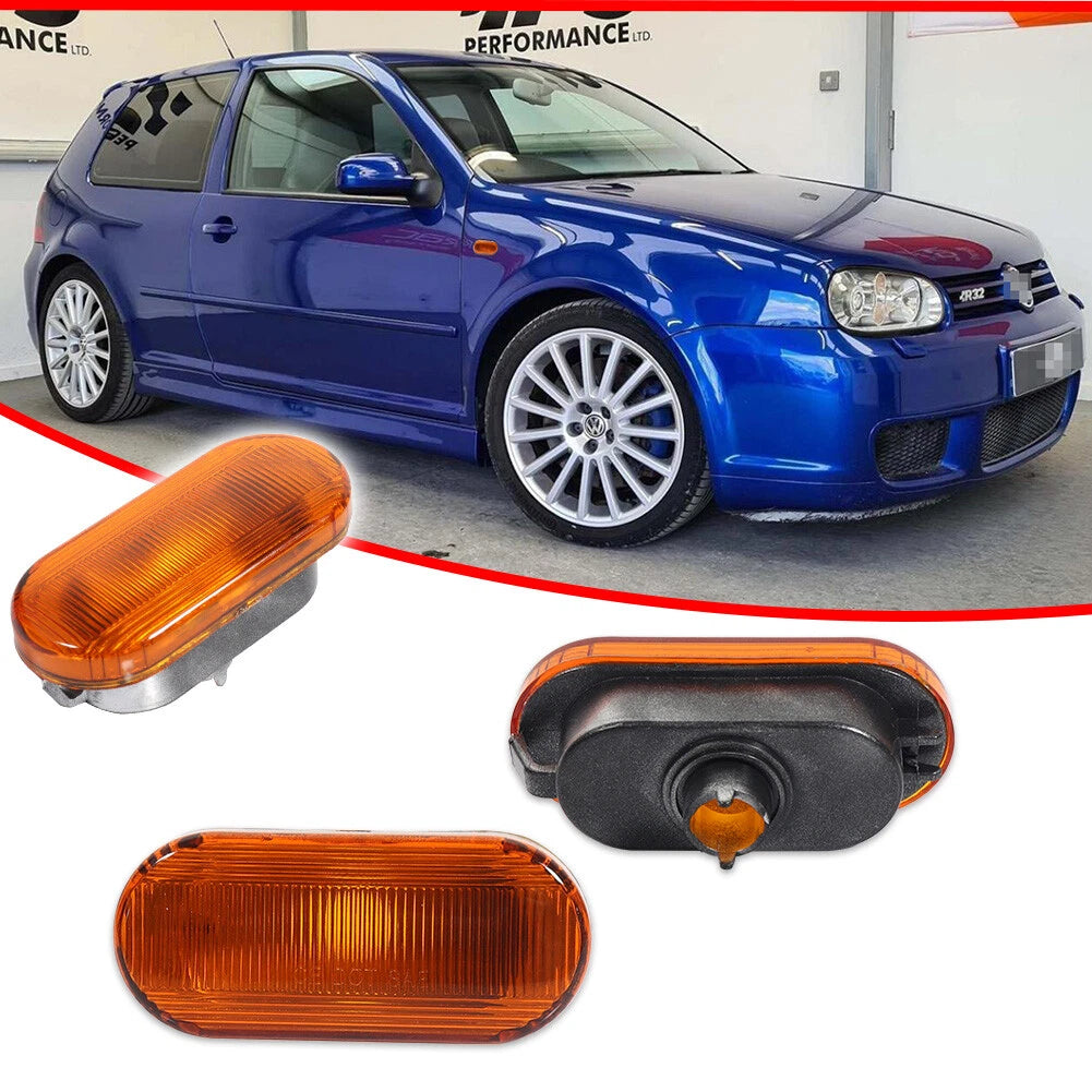 Amber Lens Side Marker Light Housings for VW MK4 Golf Jetta GTI Beetle