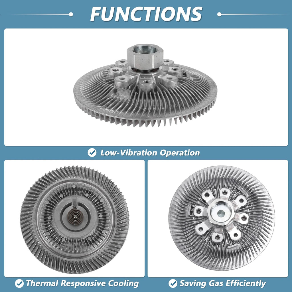 Engine Cooling Fan Clutch for Ford F-150 F-250 F-350 4.9L (1993–1996) No.F2UZ8A616F