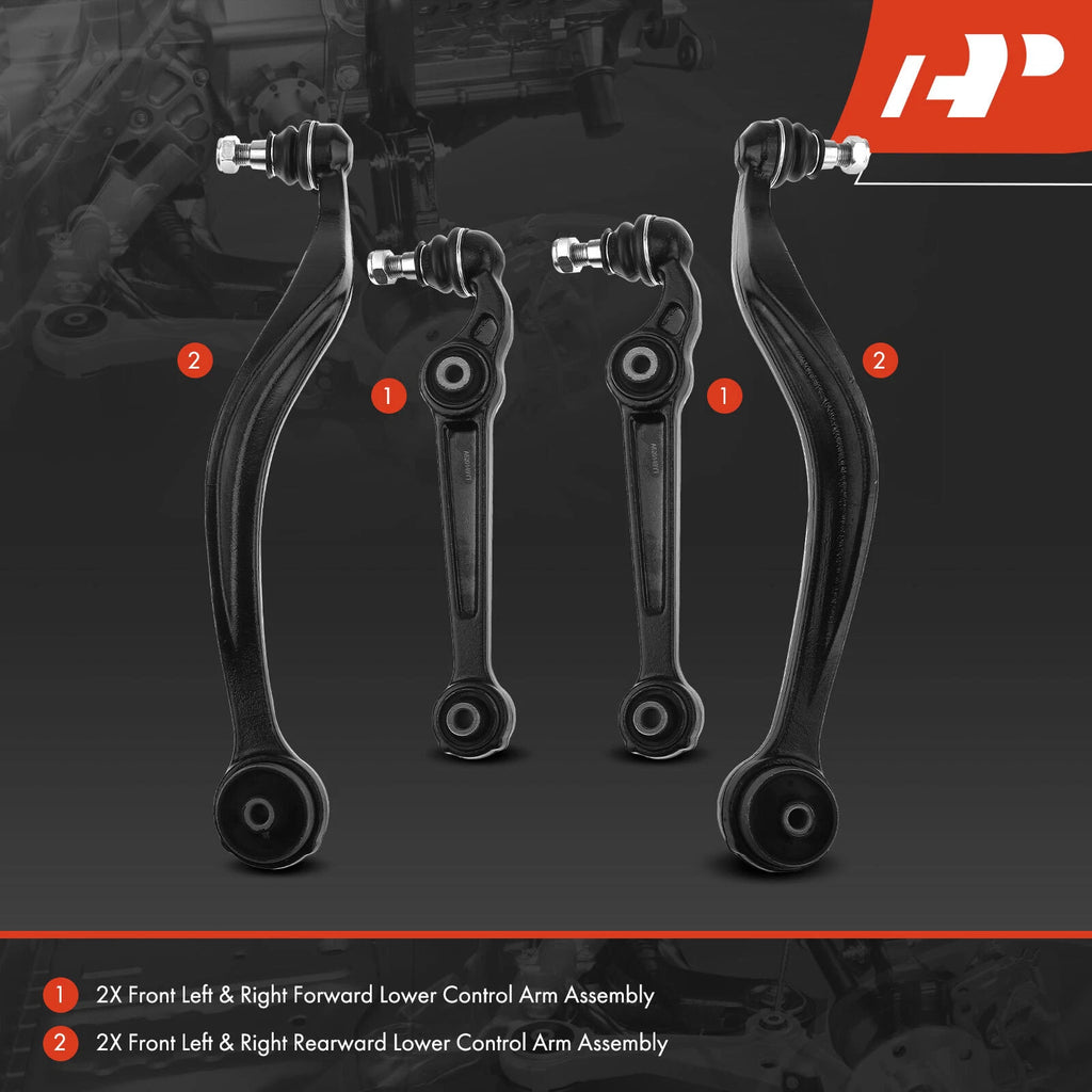 Set of 4 Front Lower Control Arms with Ball Joints for Ford Fusion (2006–2012)