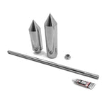 Chrome Spike Frame Sliders for Honda RC51 (2002–2006)