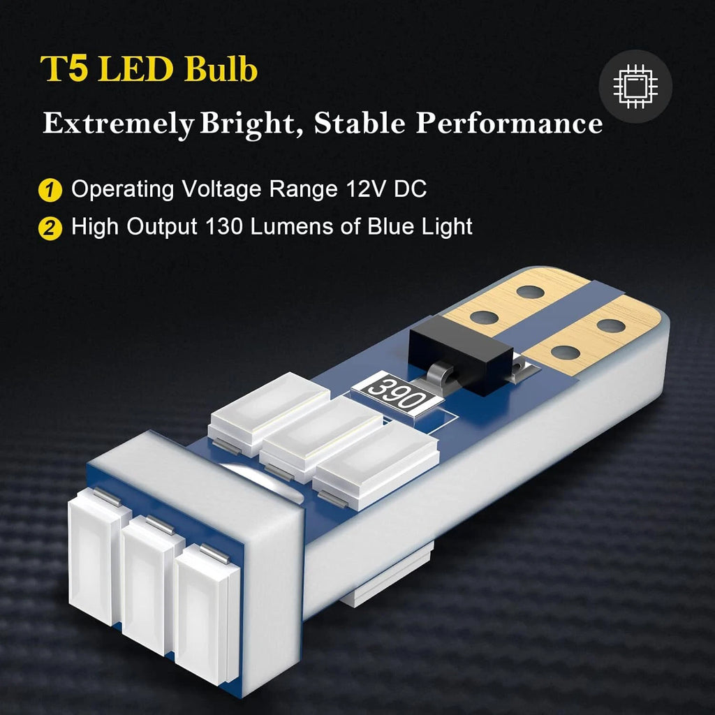 10pc T5 LED Bulbs for Automotive Lighting