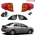 Set of 2 Outer Tail Lights + Fog Lights for Toyota Corolla (2009–2010)