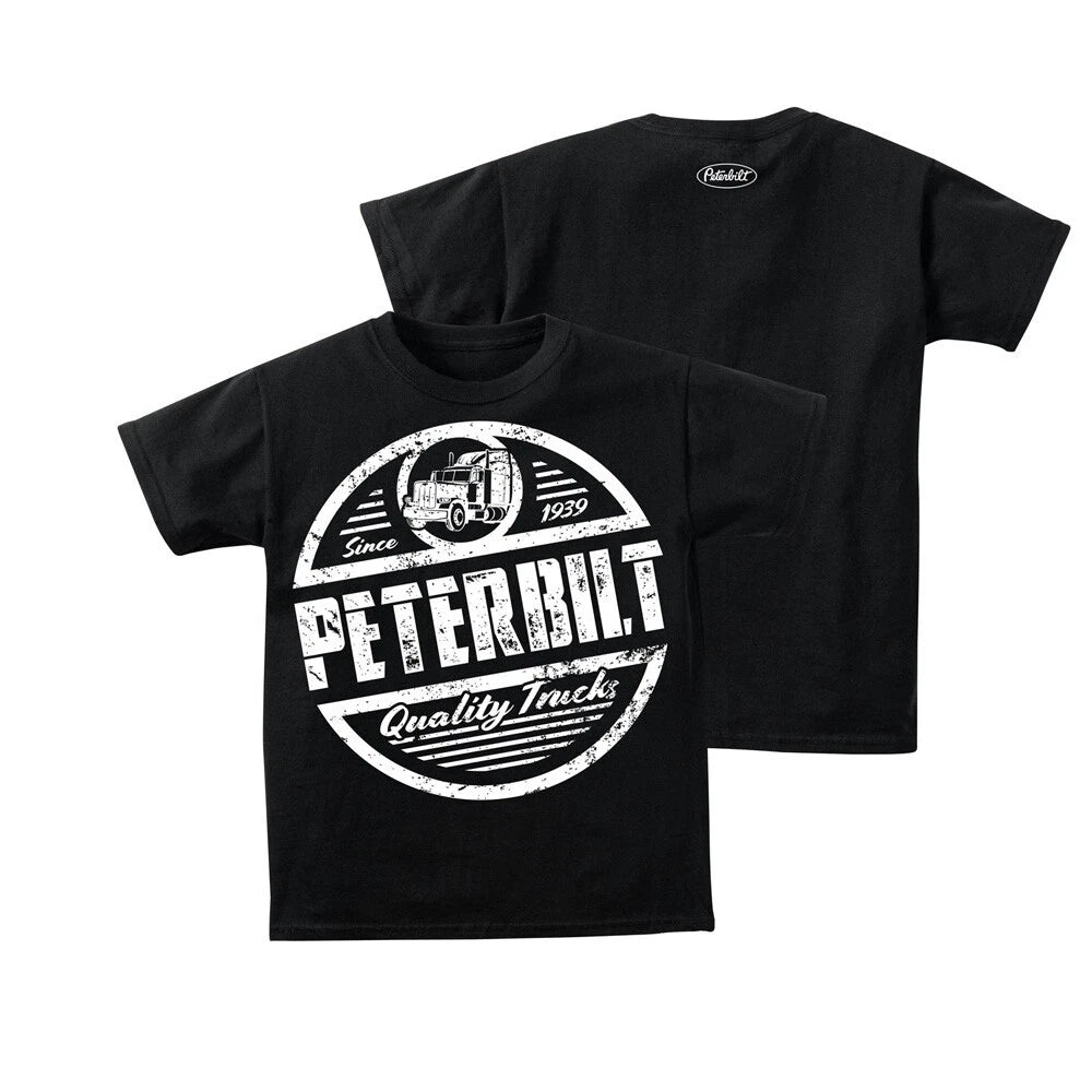 Black T-Shirt for Peterbilt 389 (2000–2023)