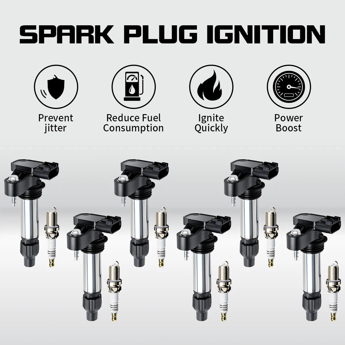 6X Ignition Coil + 6X Spark Plug for Chevy GMC Buick LaCrosse Cadillac XTS (2013–2019) UF569