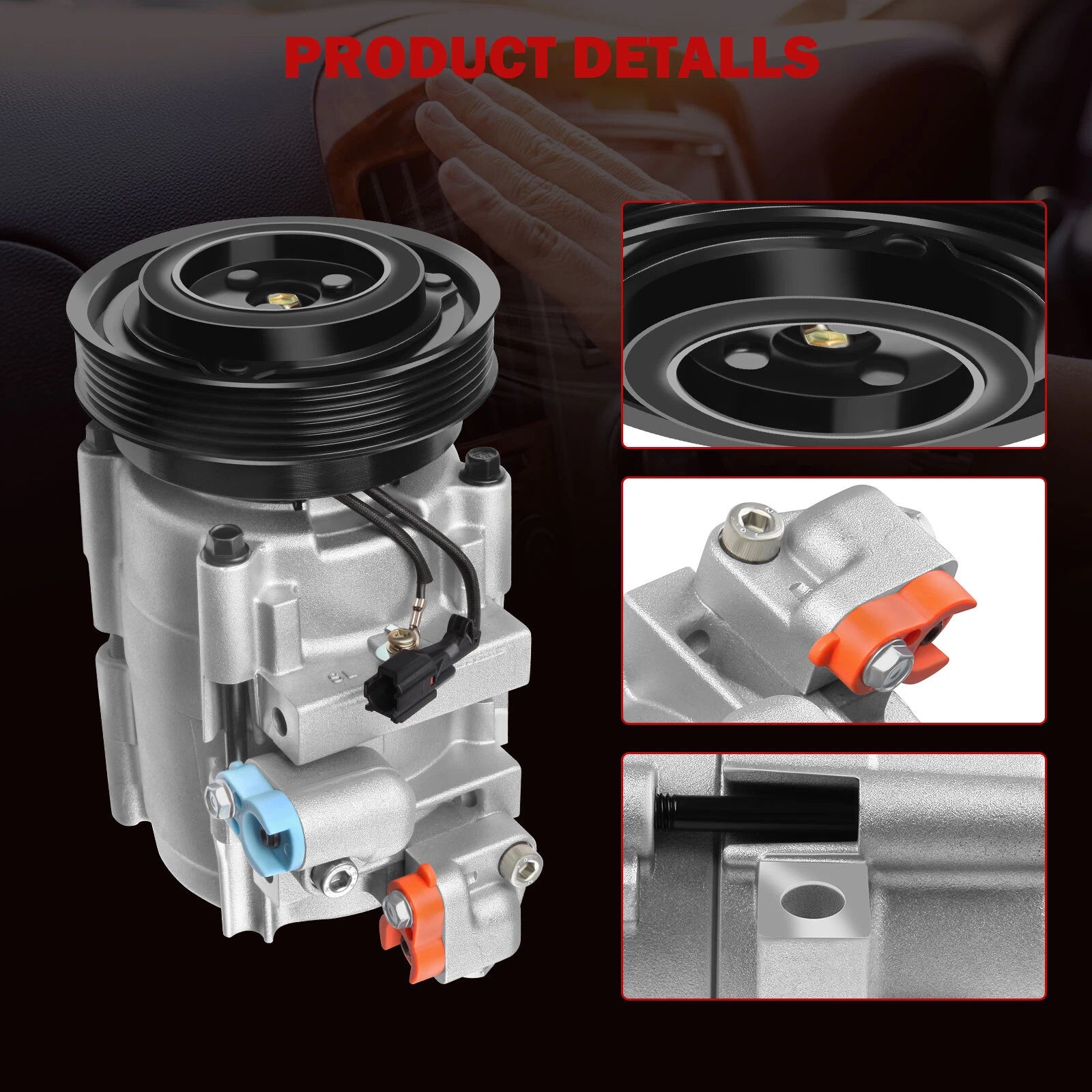 A/C Compressor & Clutch for Hyundai Santa Fe (2001-2006)