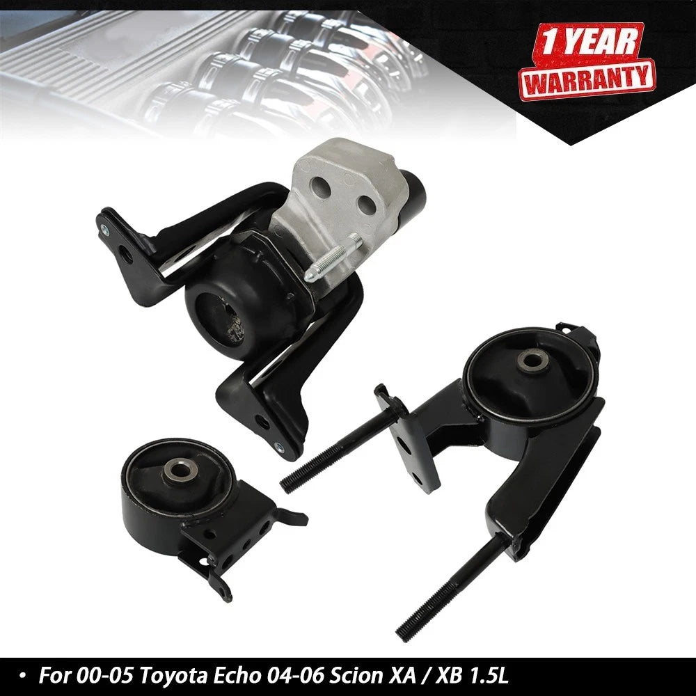 Engine Mount & Transmission Mount Set for Toyota Echo, Scion XA/XB (2000â2006)