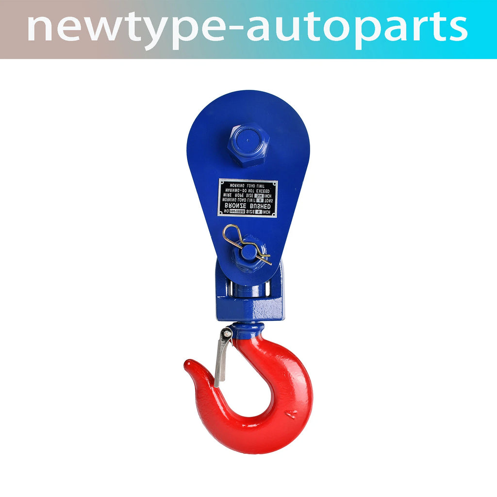 8 Ton Snatch Block with Hook for Roll Back Wrecker Flatbed Tow (6")