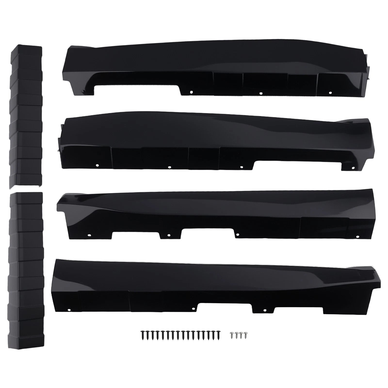 2PC Black PP Side Skirt Rocker for Chevrolet Camaro RS SS (2016–2022) ZL1 Style