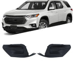 Fog Lamp Cover Pair for Chevrolet Traverse (2018–2021) Black Bezel